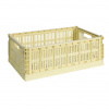 HAY Skládací přepravka Colour Crate Large Light Yellow