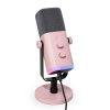Dynamický štúdiový mikrofón Fifine AM8P AMPLIGAME USB/XLR RGB ružový PnP