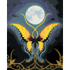 ZUTY Maľovanie podľa čísel MOTÝĽ S ORNAMENTOM MESIACA Rámovanie vypnuté plátno na rám Rozmer 80x100 cm