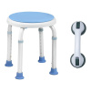 YUENFONG Sprchová stolička s rukoväťou z hliníka a plastu, výškovo nastaviteľná sprchová stolička 37-53 cm, 360° otočná pomocná stolička pre pČervenáišmykovú sprchu