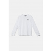 Detská bavlnená košeľa s dlhým rukávom EA7 Emporio Armani 7B000021.AF10378 biela 170