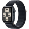 Apple Watch SE 2023 GPS 44mm pouzdro z temne atramentového hliníku - temne atramentový prevliekací športový remienok (MREA3QC/A)