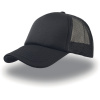Atlantis Headwear Kšiltovka Rapper, 5 panelová, síťovaná COT33207080899-black/black UNI Černá/černá