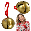 KOVOVÉ ZVONČEKY NA VIANOČNÝ STROMČEK, NA DVERE, 9 CM, ZVONIACE, Vianoce DEKORÁCIA