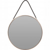 Zrkadlo Rose Gold Glamour nástenné koleso rám kov 380 x 380 mm