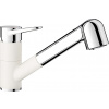 Blanco Wega S Drezová batéria s výsuvnou spŕškou, biela/chróm 526421