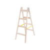 Strend Pro 251416 Rebrík 4 priečkový, drevený, 1,30 m, max. 150 kg