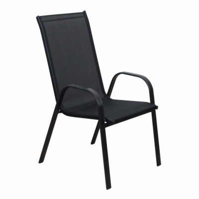 Tempo Kondela Stohovateľná stolička, tmavosivá/čierna, ALDERA (54x96x72cm) dub canyon/tmavý