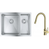 Set nerezový drez Grohe K700 31577SD1, kuchynská batéria Oltens Litla 35204800