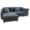 Livetastic ROHOVÁ SEDACIA SÚPRAVA, textil, antracitová, modrá - Online Only obývacie izby - 002310001610