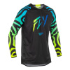 Dres EVOLUTION, FLY RACING - USA 2025 (čierna/modrá/hi-vis, veľ. M)