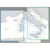 ISTITUTO IDROGRAFICO VEĽKÁ MAPA V MIERKE 1:1.000.000 Variant: FROM LIGURIAN SEA TO STRAIT OF MESSINA