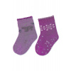 STERNTALER STERNTALER Ponožky protišmykové Medvedík ABS 2ks v balení purple dievča veľ. 21/22 cm- 18-24 m