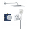 Grohe Precision SmartControl Sprchový set s termostatom pod omietku, 31x31 cm, 3 prúdy, chróm 34876000-GR