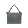 STUDIO NOOS - Denim DIAPER BAG - přebalovací taška | Grey Hearts