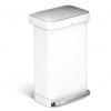 Simplehuman Odpadkový koš volně stojící Pedal bin 45 l Bílá ocel lesk SHCW2027