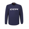 CCM Mikina CCM Locker Room Fleece Crew JR, Detská, S, tmavo modrá