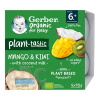 Gerber Organic Rastlinný Dezert Mango a Kiwi s kokosovým mliekom 4 x 90 g
