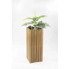 Drevený kvetináč BLOCK, akácia, výška 75 cm, hnedý
