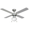 EDM Product Stropný ventilátor so svetlom EDM 33801 Caribe Striebristý 50 W