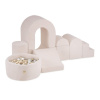 Plush Nest Ihrisko s bazénom + 150 loptičiek Castle Lamb Cream
