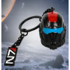 Mass Effect Keychain N7 Helmet - kľúčenka