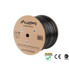 LANBERG LAN KABEL CAT.6 UTP 305M PEVNÝ VENKOVNÍ CU ČERNÝ FLUKE PASS LCU6-21CU-0305-BK