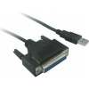 PremiumCord USB printer kabel, USB na paralelní port kuprint2
