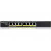 Zyxel GS1915-8EP, 8-port GbE PoE Smart hybrid mode Switch, standalone or NebulaFlex Cloud, 60 Watt 802.3at, desktop, fanless GS1915-8EP-EU0101F