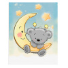 TSvetnoy, LC016e, Diamond painting - diamantové maľovanie, 20 x 30 cm, Medvedík na mesiaci