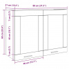 vidaXL Závesná sklenená skrinka “Lyon” Artisan Dub 80x31x60 cm Drevo - Hnedá - 251571-267164