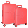PEPE JEANS Highlight Coral, Sada luxusných ABS cestovných kufrov 70cm/55cm,768952D