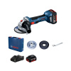 BOSCH Akumulátorová uhlová brúska 125 mm GWS 180-LI v kufri (2 x 4,0 Ah batérie + rýchlonabíjačka)