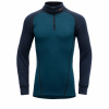 Tričko Devold Duo Active Merino Zip Neck Junior Ink - 16 / Ink