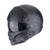 Helma na motorku SCORPION EXO-COMBAT II SpiderWeb matná čierno/strieborná Veľkosť: S