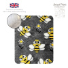 DRYBED Premium Vet Bed Happy Bee šedý 100 x 75 cm