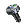 Hoco E70 Bluetooth FM transmitter, USB-A + USB Type-C zásuvka, PD30W, Micro SD, čierna