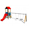 Playground System DETSKÉ IHRISKÁ - zostava so šmýkačkou a dvojhojdačkou 4U129D - 10