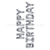Balón fólia banner 35 x 520 cm - HAPPY BIRTHDAY - strieborný
