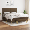 zahrada-XL Boxspring posteľ s matracom tmavohnedá 160x200 cm látka 3137248