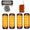 4 KS VÝSTRAŽNÁ LAMPA STROBOSKOP 4X12 LED BLIKAJÚCA POMOC NA CESTE ODŤAHOVKA