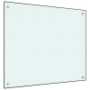 vidaXL Kuchynská zástena, biela 70x60 cm, tvrdené sklo - Biela - 148393-97600