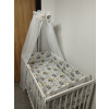 Detská postielka + komplet do postielky + 360 cm mantinel lenochod