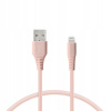 Kábel Ksix USB - microUSB typ B 1 m ružový