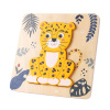 Zopa Drevené puzzle malé Leopard