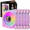 sada ventilátorov pre pc darkflash inf24 argb 5v1 pink