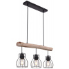 Globo Lighting Mina závesné svietidlo 3x40 W čierna-drevená 15326-3N