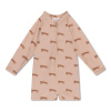 Swim Essentials Plavkový overal s UPF 50+ Brown Leopard 62/68
