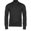 TeeJays Svetr TJ 6010 s 1/4 zipem, pánský COT18601000203-black L Černá