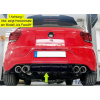 FOX Rieger vložka do nárazníka VW Polo AW GTI Facelift ABS - lesklá - pre 4x100mm koncovky výfuku - čierna lesklá vrátane montážneho príslušenstva a certifikátu
